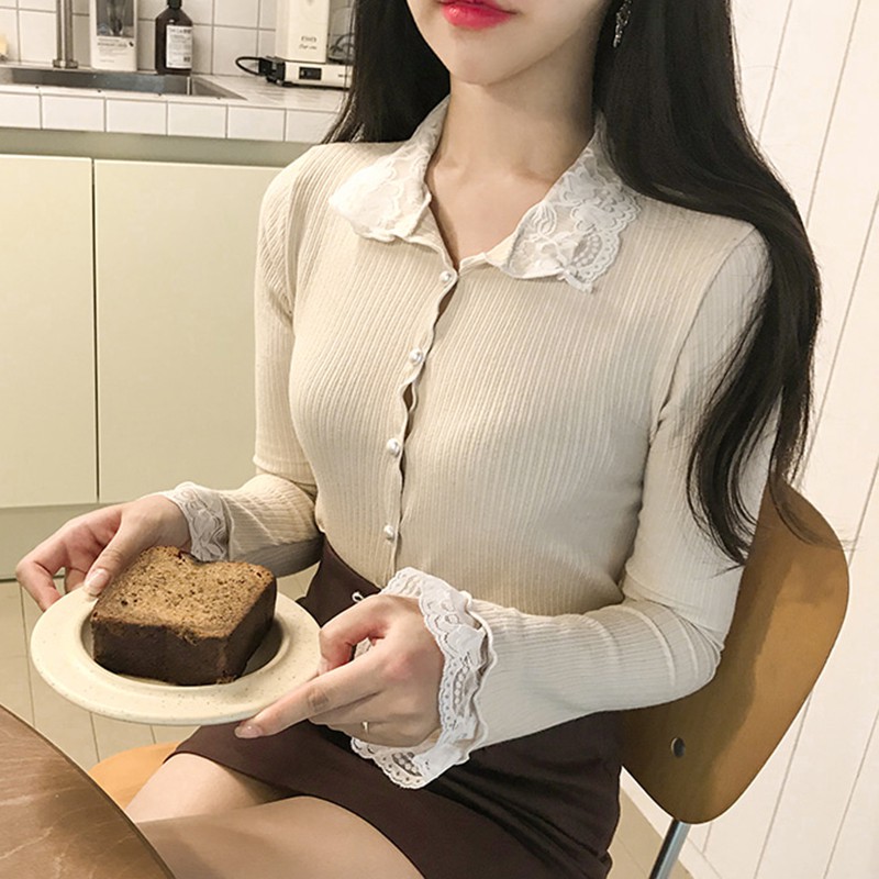 Áo thun nữ len gân tay dài Emilyshop