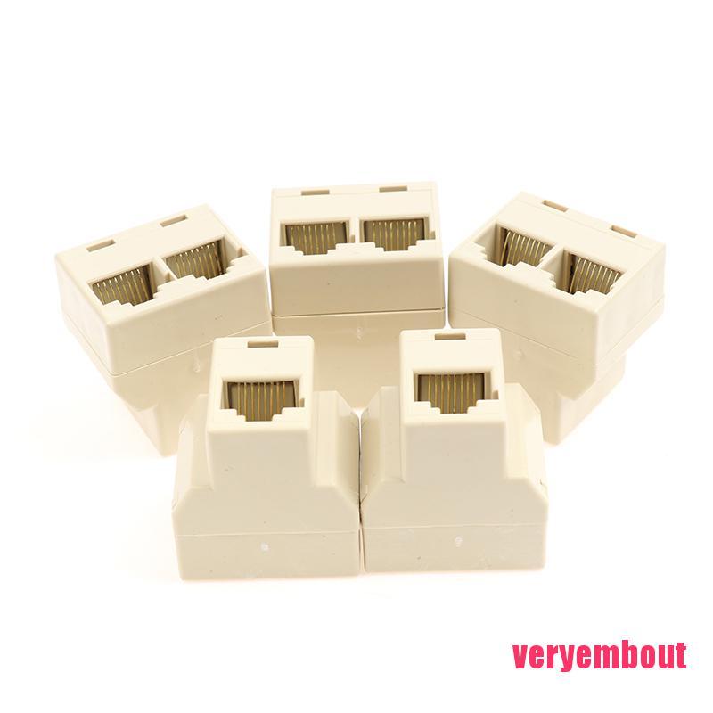 Set 5 Đầu Chia Cổng Mạng Rj45 1 Sang 2