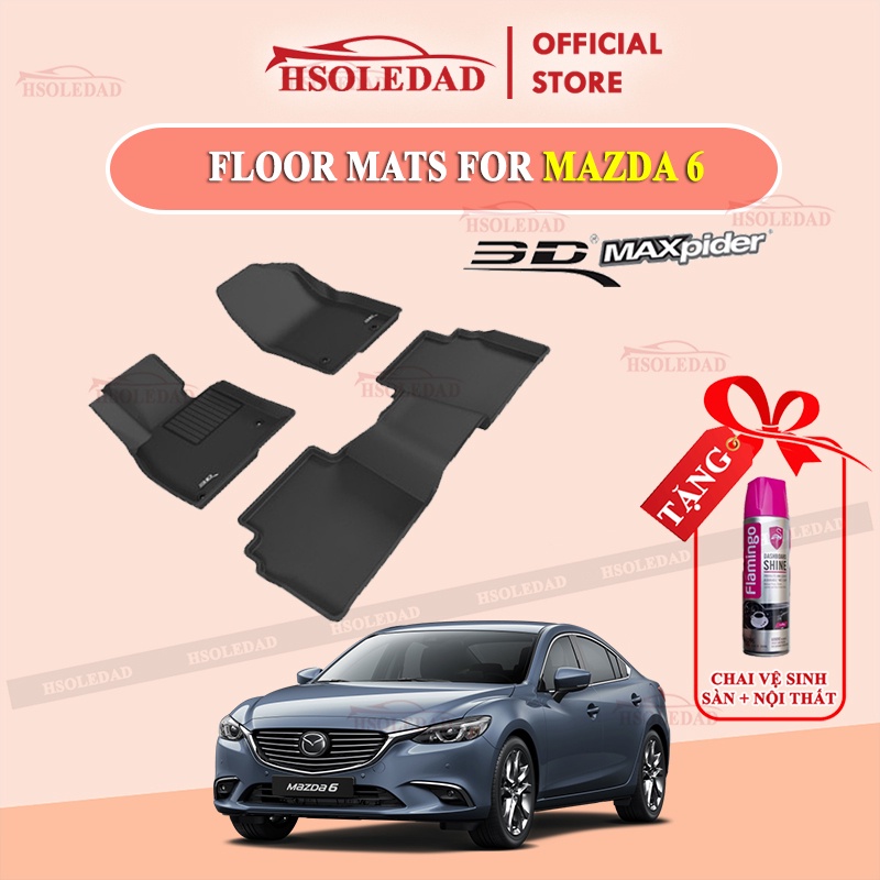 Thảm lót sàn MAZDA 6 bằng khuôn đúc hãng 3D MAXpider KAGU, Chất liệu XPE an toàn không độc hại