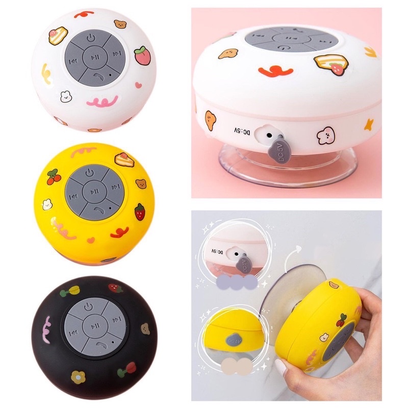 Loa Bluetooth Chống Nước Mini Không Dây Gắn Tường, Nhà Tắm tặng kèm miếng dán Sticker Siêu Xinh | BigBuy360 - bigbuy360.vn