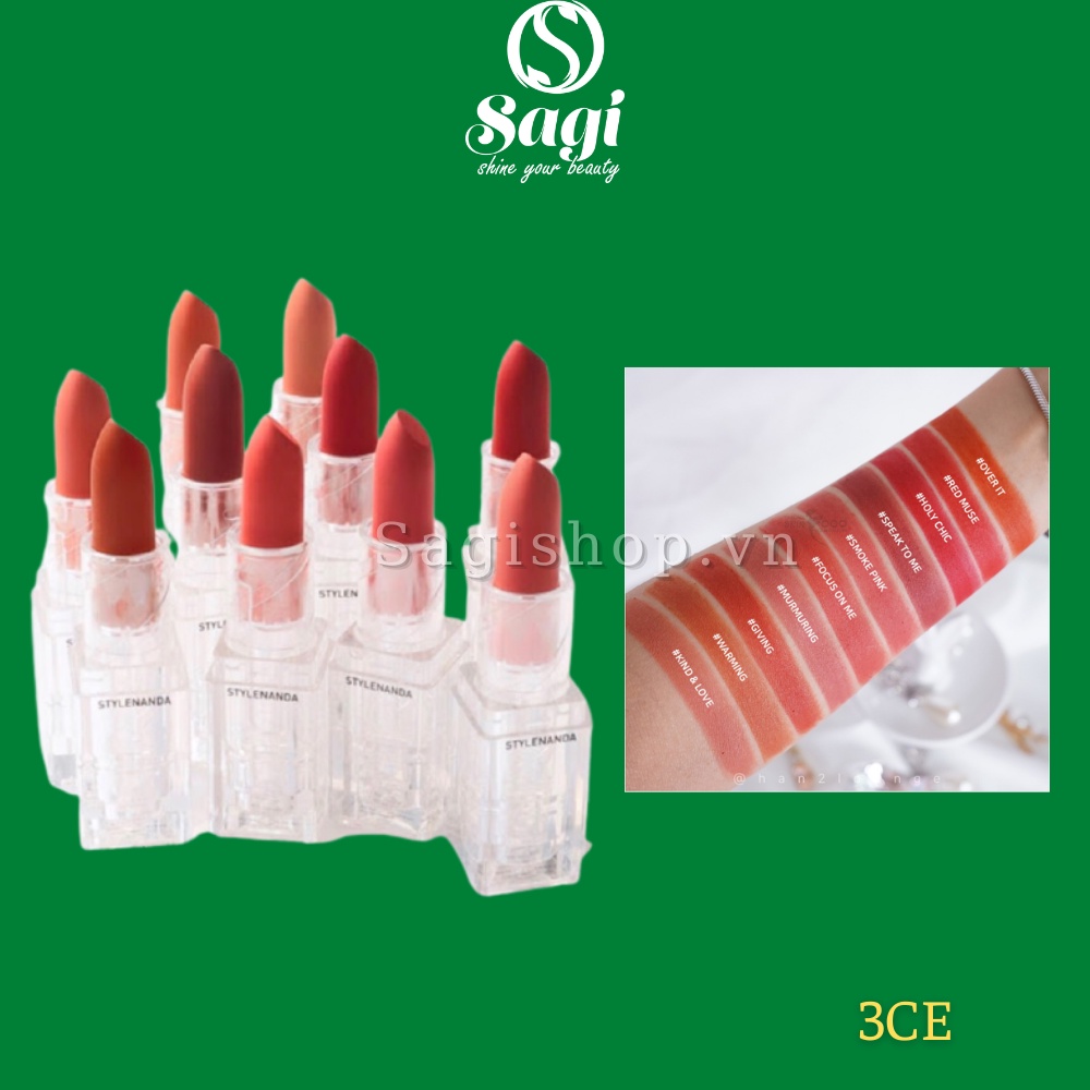 Son thỏi 3CE Soft Matte