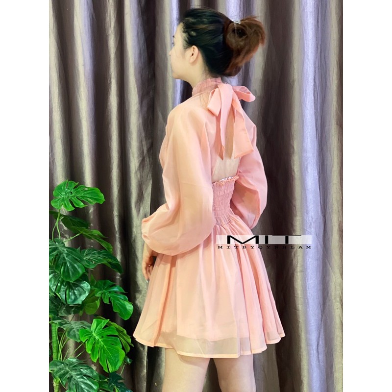 Serena Dress - đầm váy công chúa xoè tay phồng hở lưng