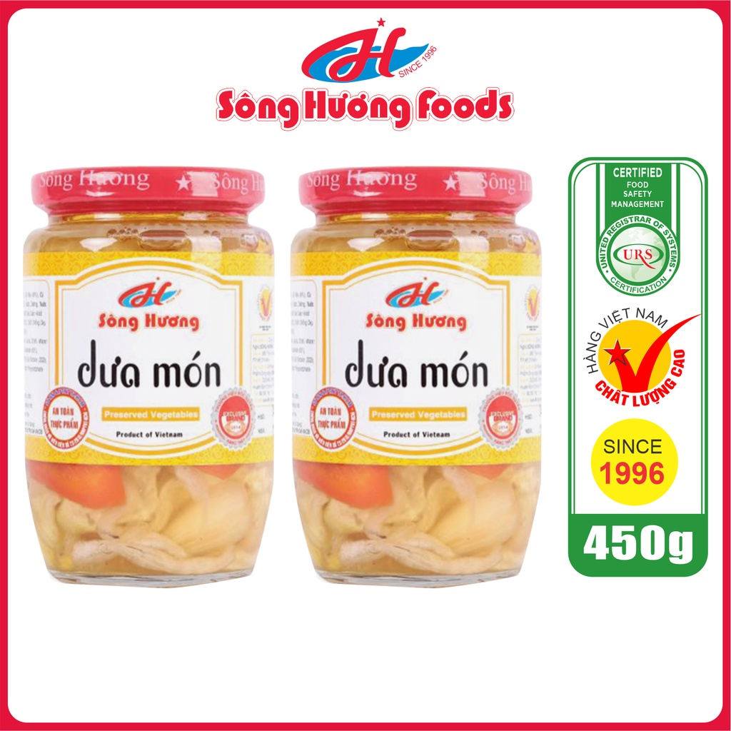 2 Hũ Dưa Món Sông Hương Foods Hũ 450g - Ăn kèm , bún , phở , mì tôm , thịt nướng , tốt tiêu hóa