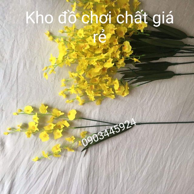 Bó 10 Cành Hoa Lan Vũ Nữ Giả Hoa Lụa