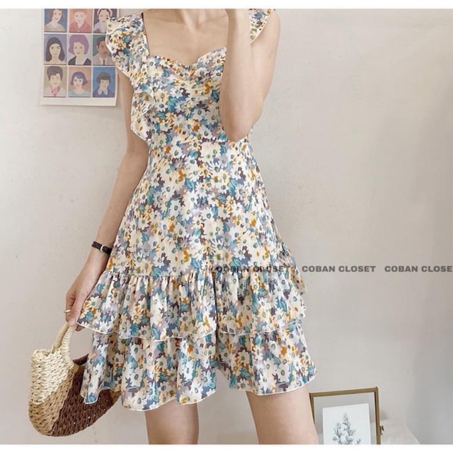 ĐẦM HOA TAY VAI BÈO