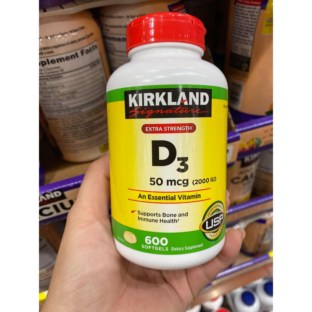 Set Viên Uống Vitamin D3 2000IU Kirkland 600 viên &amp; VIÊN UỐNG VITAMIN K2 WEIDER ARTERY HEALTH 180mcg