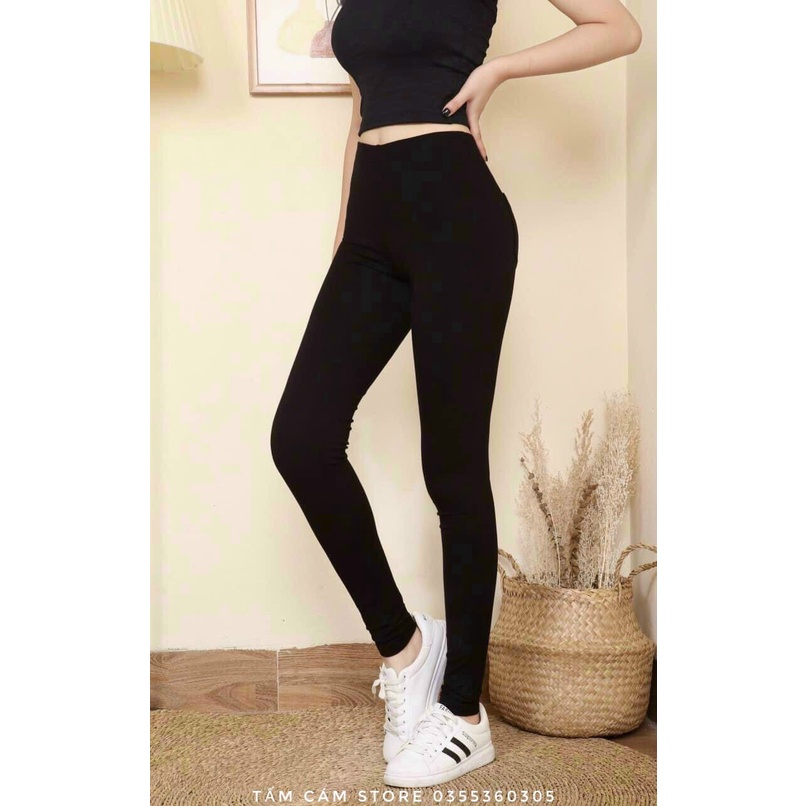 Quần Legging lót nỉ đại hàn co dãn 4 chiều chất đẹp lót lông dày dặn siêu ấm