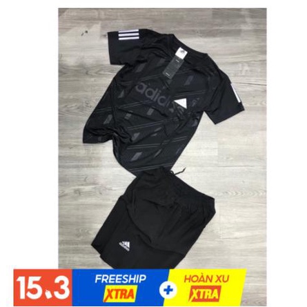 Bộ Thể Thao Nam Adidas Cộc tay chất liệu thun lạnh mềm mịn - Bộ hè Nam