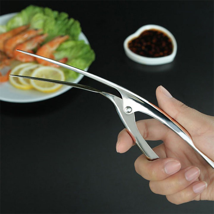 Kềm inox tách vỏ tôm nhanh gọn