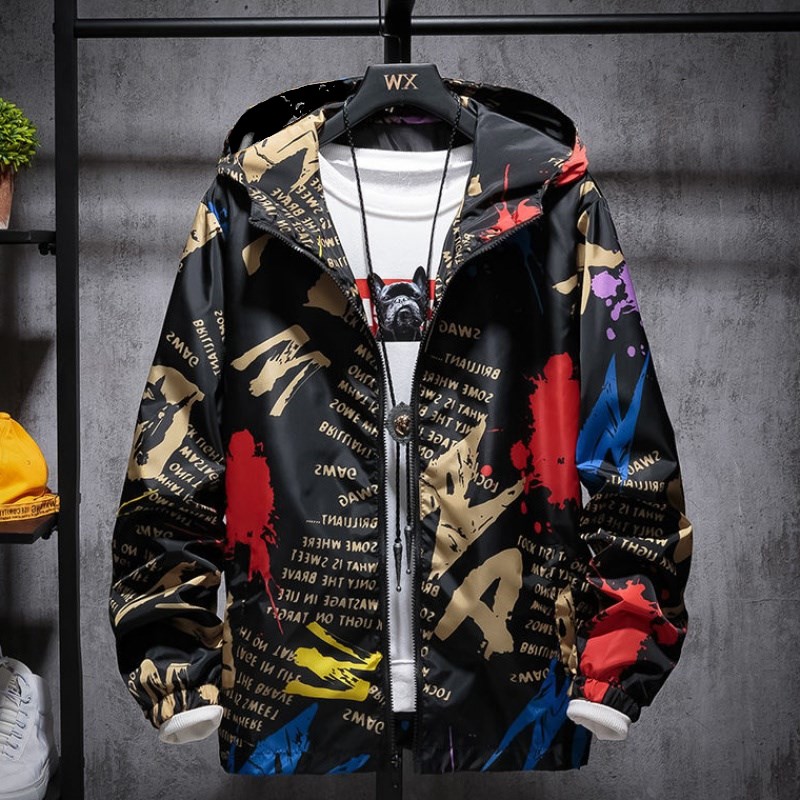 Áo khoác nam Áo khoát nam gió dù 2 lớp chống nắng lót lưới in họa tiết bao chất hàng đẹp-A1061