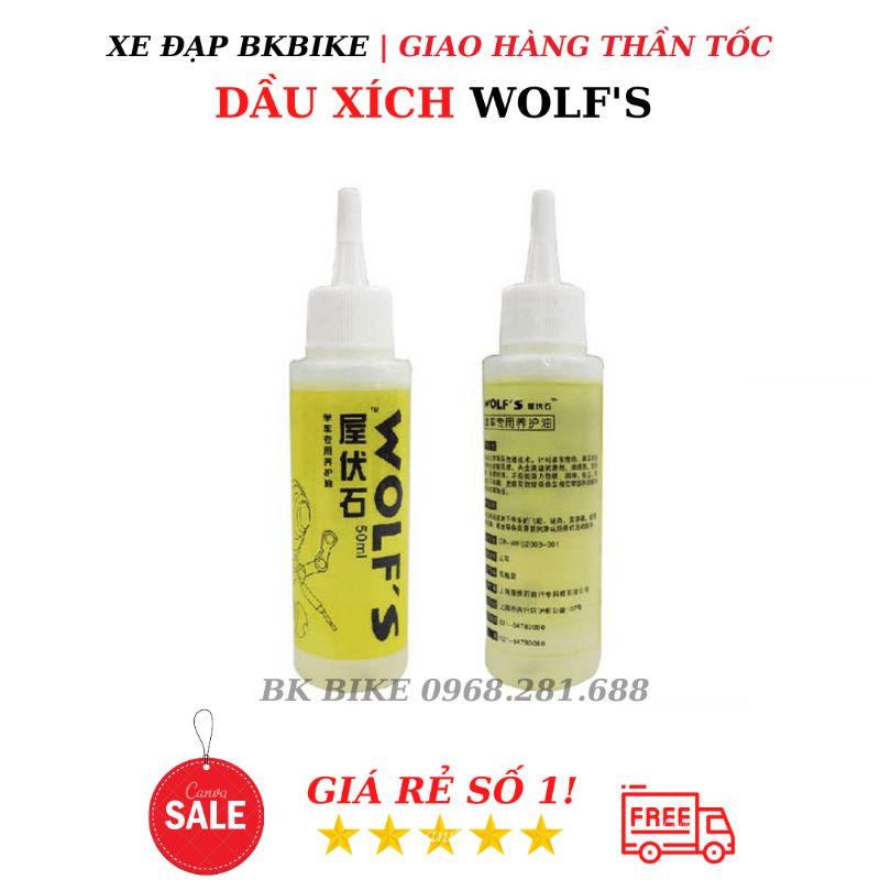 Dầu Tra Xích Xe Đạp WOLF - Dung tích 50ml