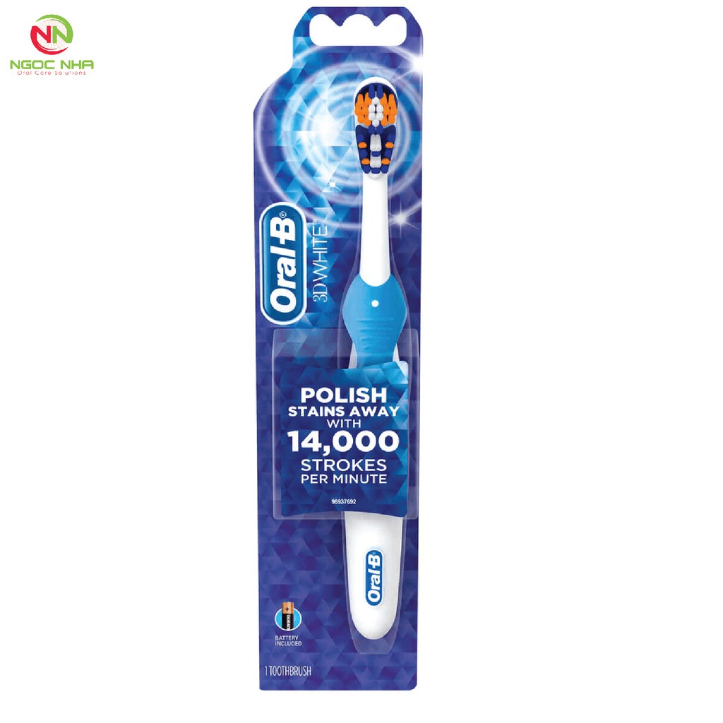 Bàn chải pin giúp làm sạch nhanh mảng bám Oral B 3D White Polish Stains Away