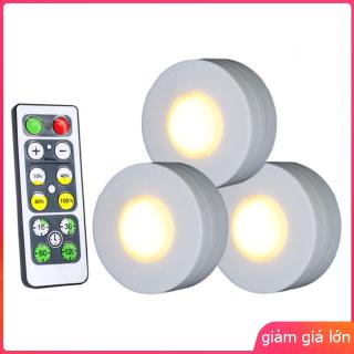 Bộ 3 Đèn Led Không Dây Kèm Remote Điều Khiển