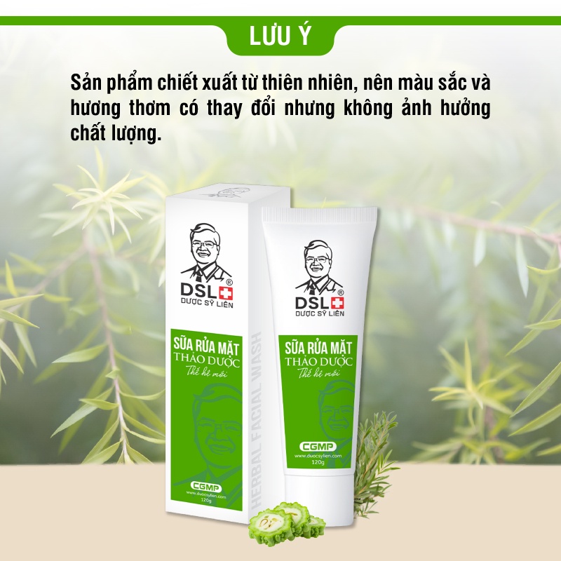 Sữa rửa mặt thảo dược  dịu nhẹ, ngừa mụn, giảm mụn, mờ nám, trắng da, chiết xuất thiên nhiên