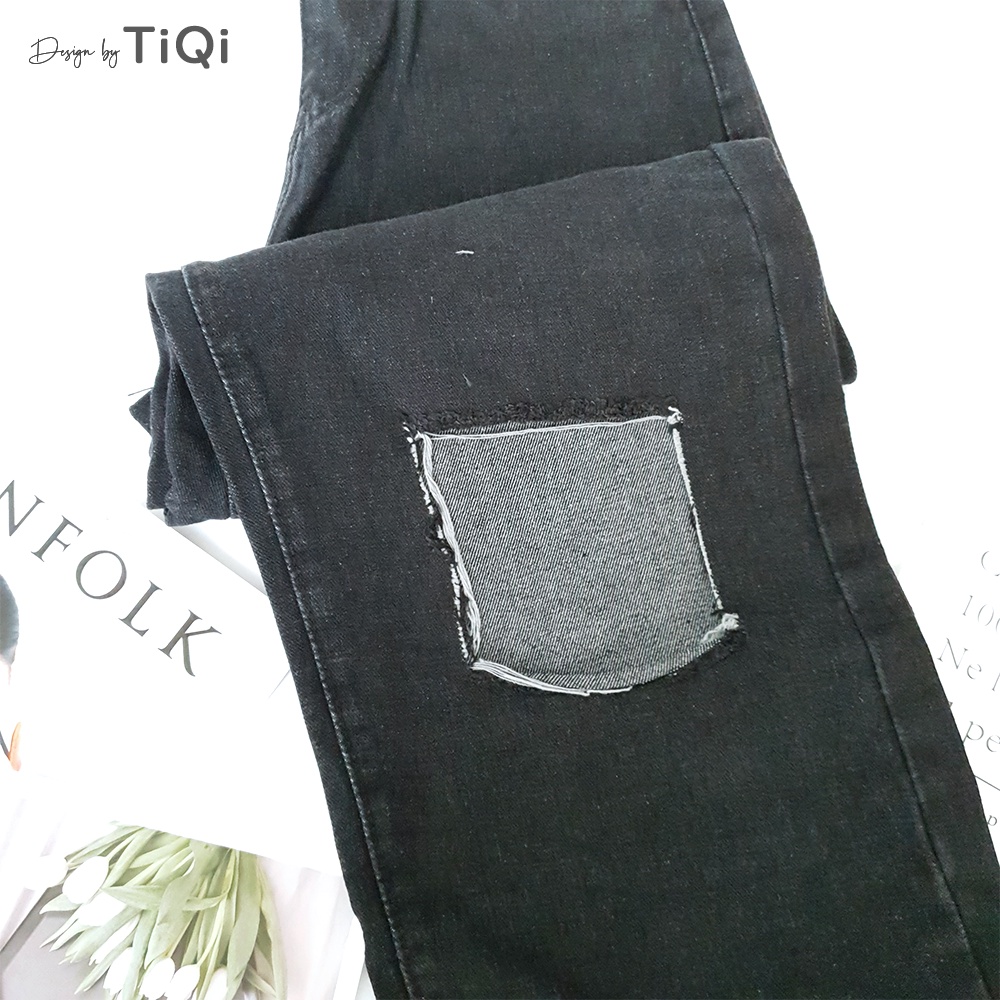 Quần jean ống rộng nữ màu đen TiQi Jeans cao cấp B2-201