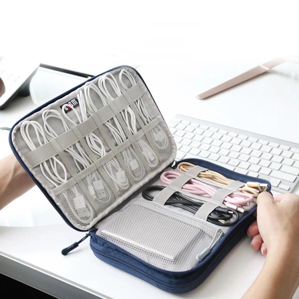 TAYLOR1 Túi Đựng Dây Cáp Sạc / Tai Nghe / Sạc Dự Phòng Chống Bụi Tiện Dụng Mang Theo Du Lịch