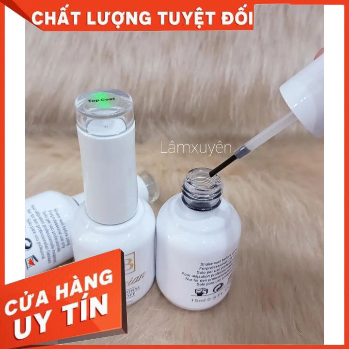 SƠN lót liên kết bóng top coat Hebrian 15ml Gel cao cấp chính hãng mau khô kiềm dầu không vàng móng bong tróc FREESHIP