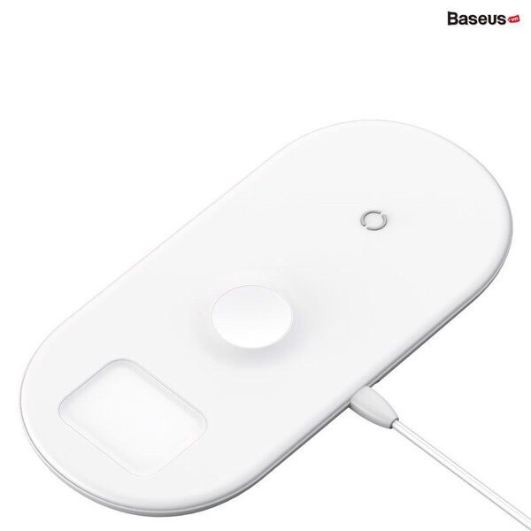 Bộ sạc không dây Baseus LV559-WH Smart 3in1 Wireless Charger For Phone, Apple Watch, Airpods