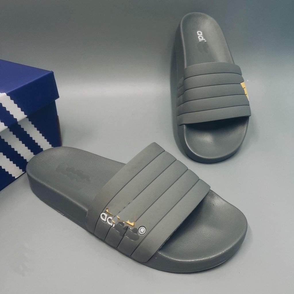 Dép quai ngang nam đế cao su đúc họa tiết logo phong cách STYLE 2022