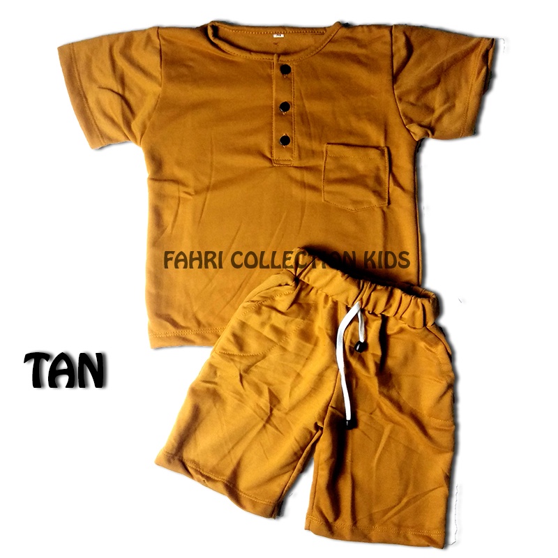 Bộ Đồ Ngắn Trơn Kiano Cho Trẻ Em 1-11 Tuổi