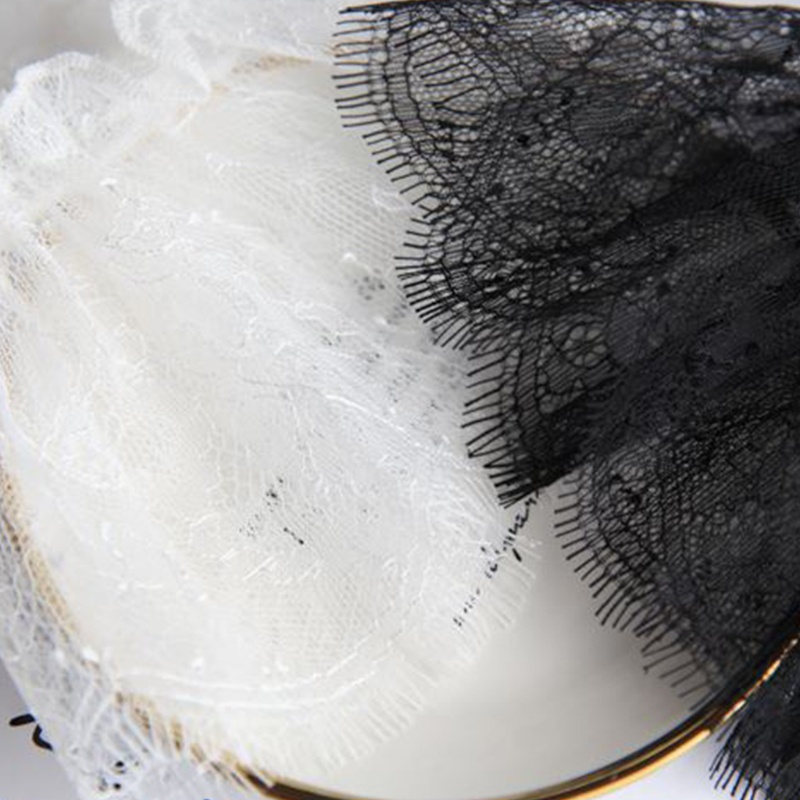 Găng Tay Ren Hở Ngón Màu Trơn Phối Tua Rua Thời Trang Cho Nữ