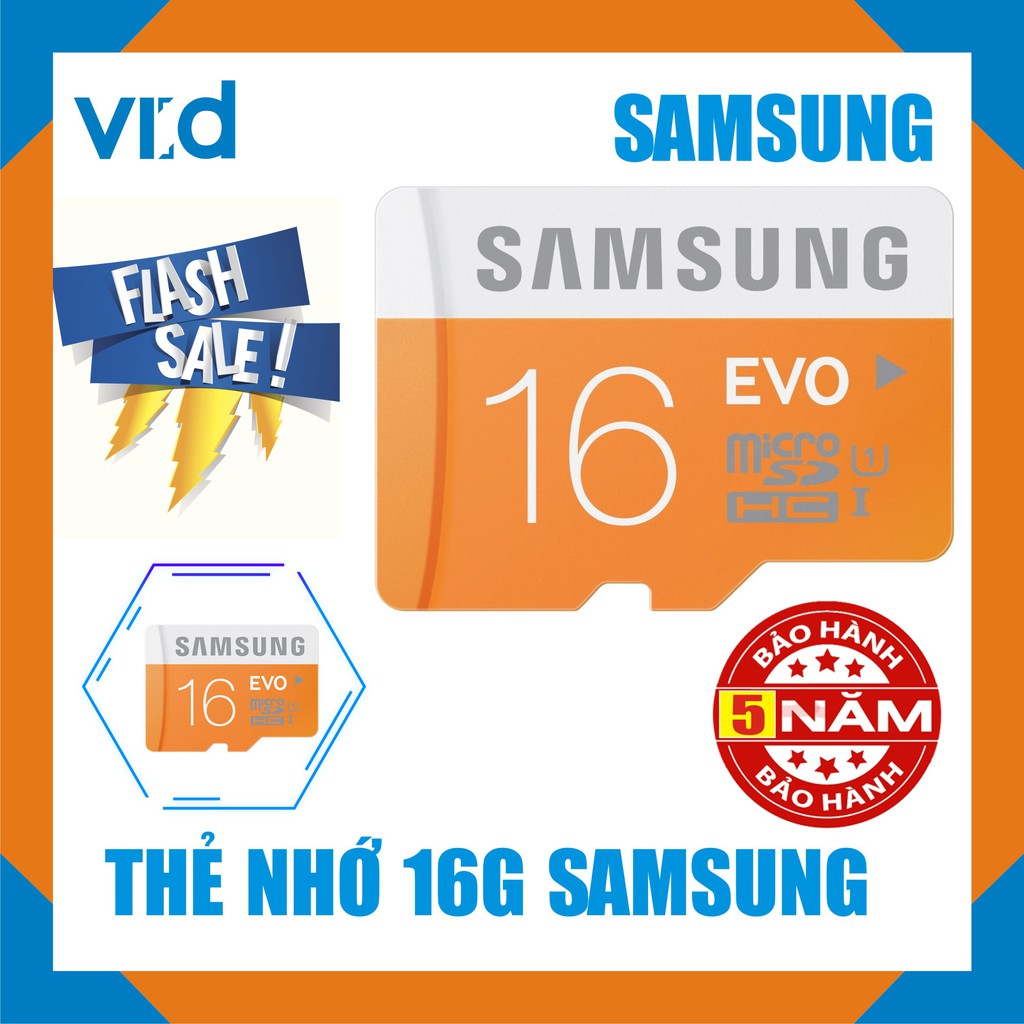 [QUẦ TẶNG]Thẻ nhớ SamSung MircoSDXC UHS I-Card 16GB - Bảo hành 5 năm