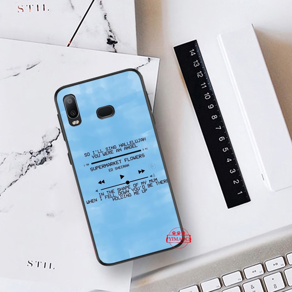 Ốp Điện Thoại Dẻo In Hình Lời Bài Hát Ed Sheeran Cho Samsung S10E S10 S20 Ultra Note 8 9 10 Plus Lite