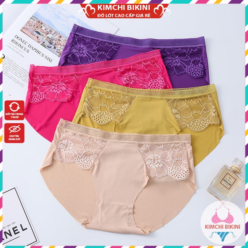 Quần lót su nữ ren hoa điệu đà quyến rũ KIMCHIBIKINI đồ chíp đúc sexy thun lạnh cao cấp QL154