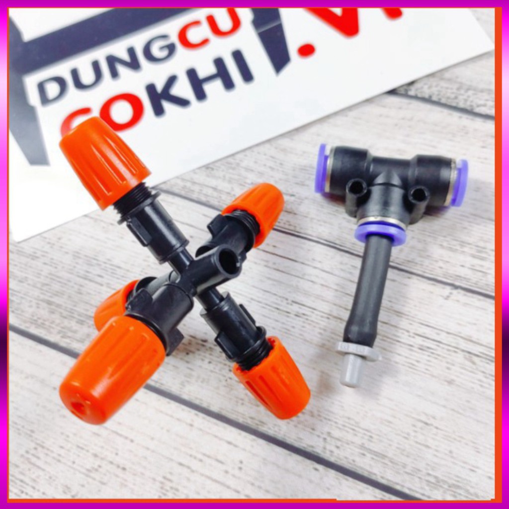 5 Béc phun sương 5 tia nhựa, kết nối nhanh ống 8mm, dùng tưới cây, tưới lan