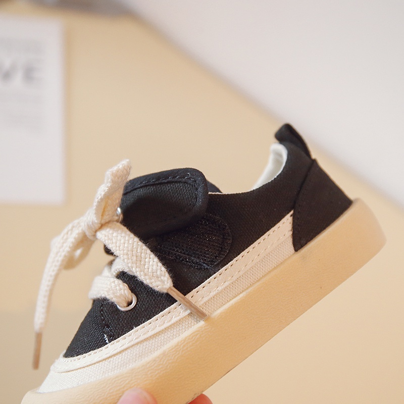 Giày Thể Thao Đế Mềm Chống Trượt Màu Trơn Cột Dây Thời Trang Cho Bé Trai Và Gái 2-12 Tuổi