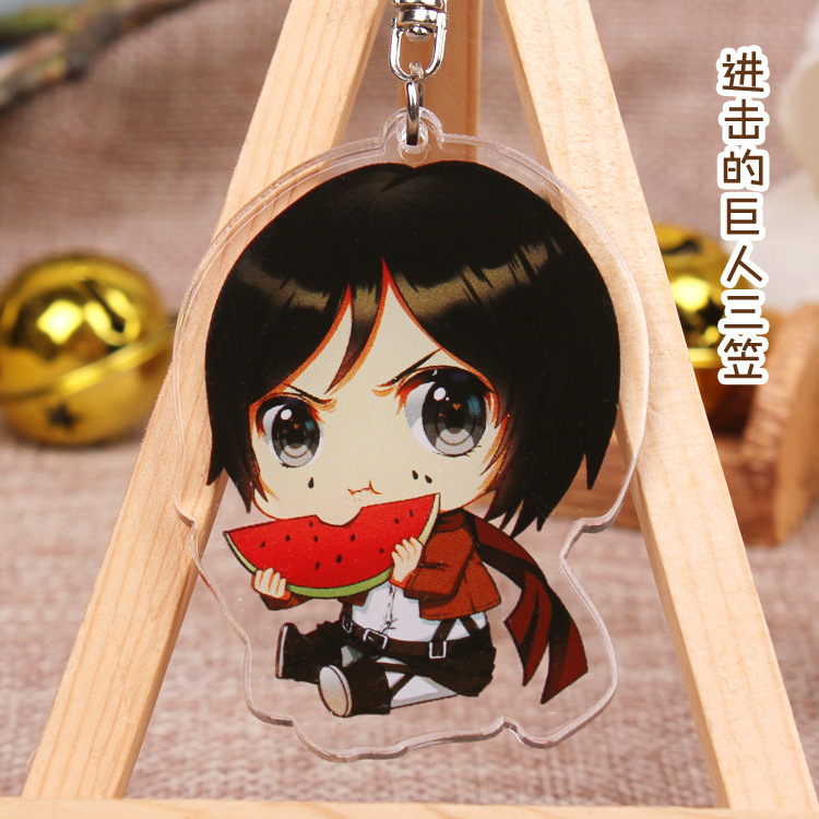 Móc khóa nhựa acrylic hình nhân vật Anime YUR on Titan Kuroko Tetsuya