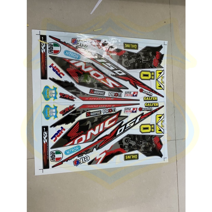 Tem sonic 150 đỏ đen