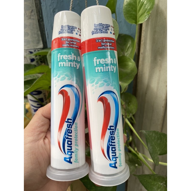 [ Date 2024 ] Kem Đánh Răng Aquafresh fresh &amp; minty 100ml Chính Hãng