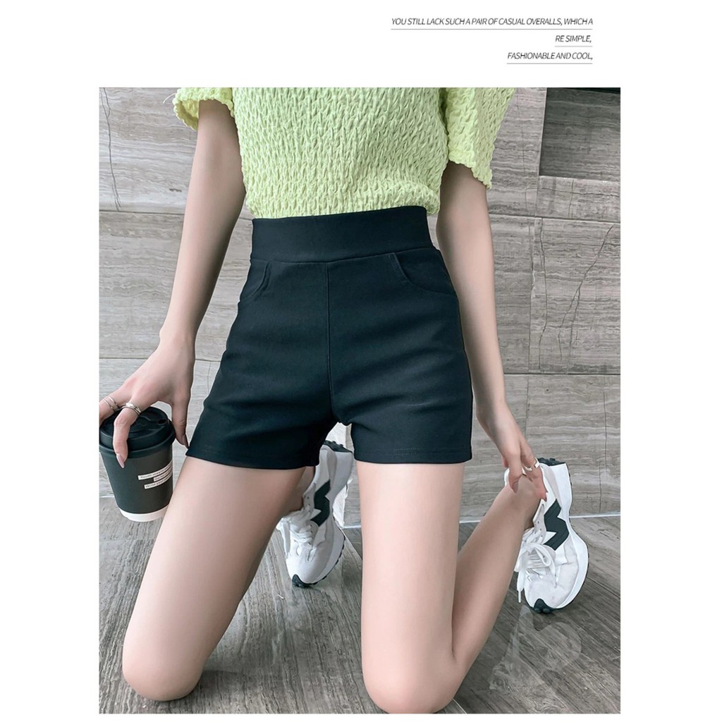 Quần Short Nữ Cạp Cao 7cm Chất Poly Siêu Mát  Big Size 70kg Cao Cấp