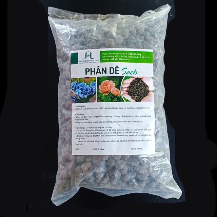 [Chính Hãng giá Xưởng]350g phân dê hữu cơ đã qua xử lý trồng/bón lan, hồng, quả, rau; ít mùi, 3%N, 1%P205 2%K2O