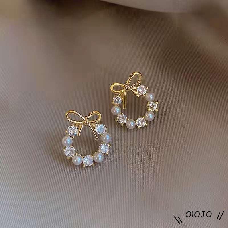 (OLOJO.vn) Bông Tai Kim Cương Cho Bé Gái