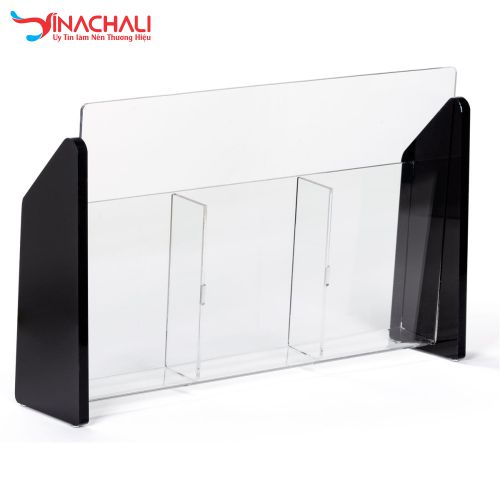 Kệ Mica Đựng Tờ Rơi, Tài Liệu, Brochure 3 Ngăn