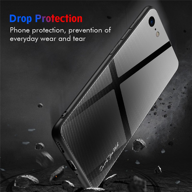 Ốp lưng điện thoại Carbon Fiber dành cho iPhone 8 7 6s 6 Plus X XR XS MAX iPhone7 iPhone8 7plus i8