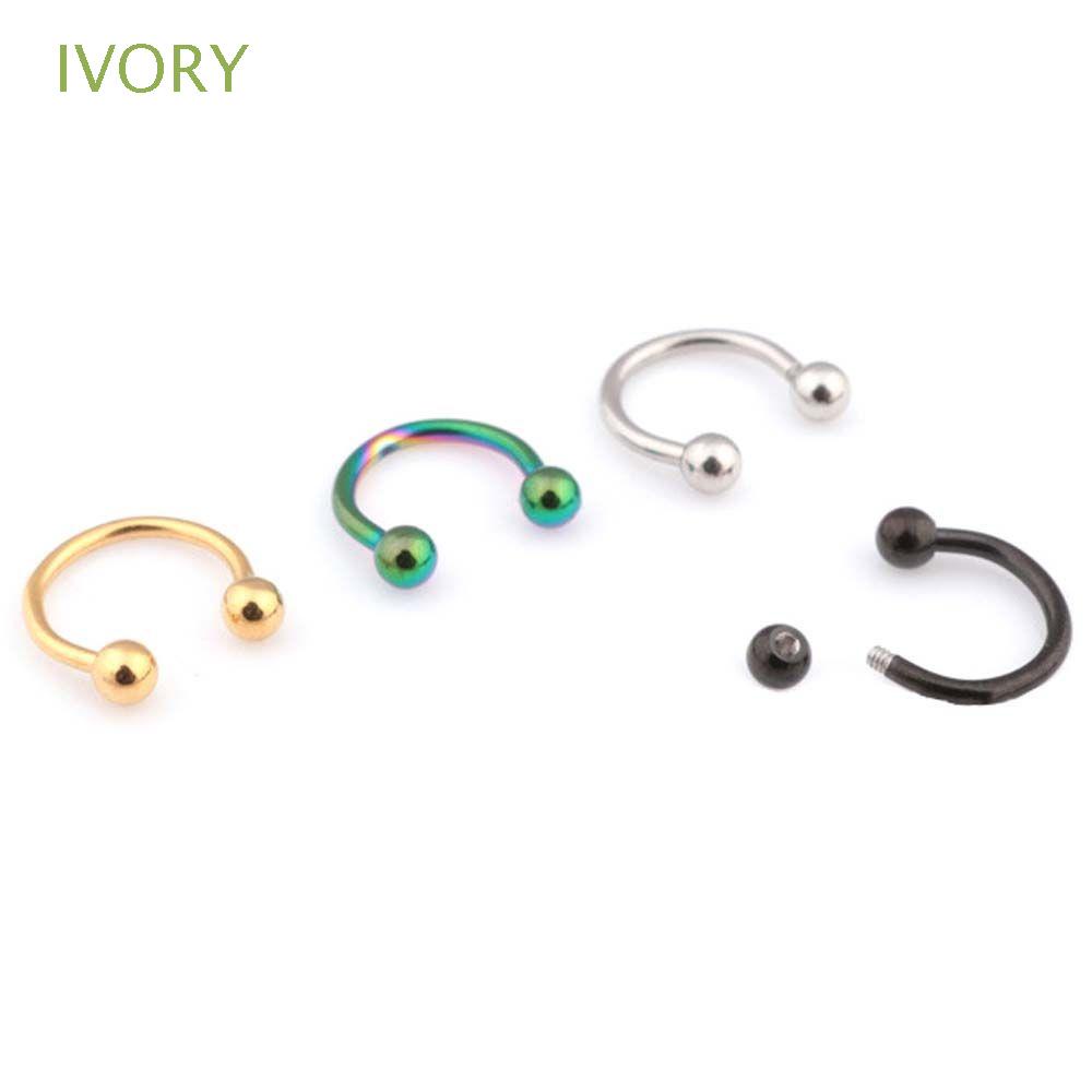 1 khuyên xỏ cơ thể hình tròn nhiều màu thời trang cho nữ