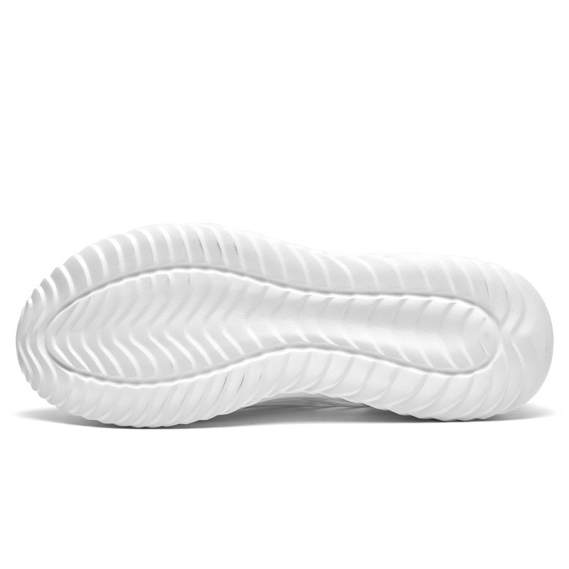 Giày Thể Thao Phối Lưới Siêu Nhẹ Thoáng Khí Màu Trắng Đen Cỡ Lớn 39-48 2023 Thời Trang Mùa Hè Cho Nam