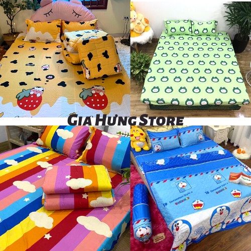 Ga Trải Giường, Bọc Đệm Cotton Poly Nhiều Hoạ Tiết, Drap Giường Hàn Quốc Được Chọn Mẫu
