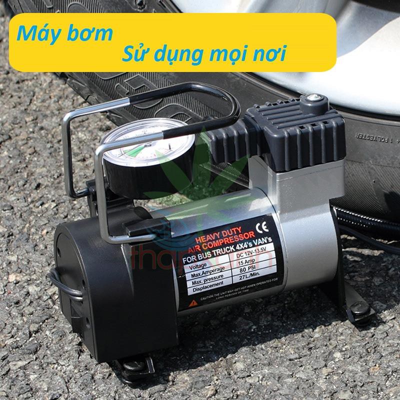 Máy bơm lốp ô tô 12V TBO-120W, Bơm lốp xe hơi mini