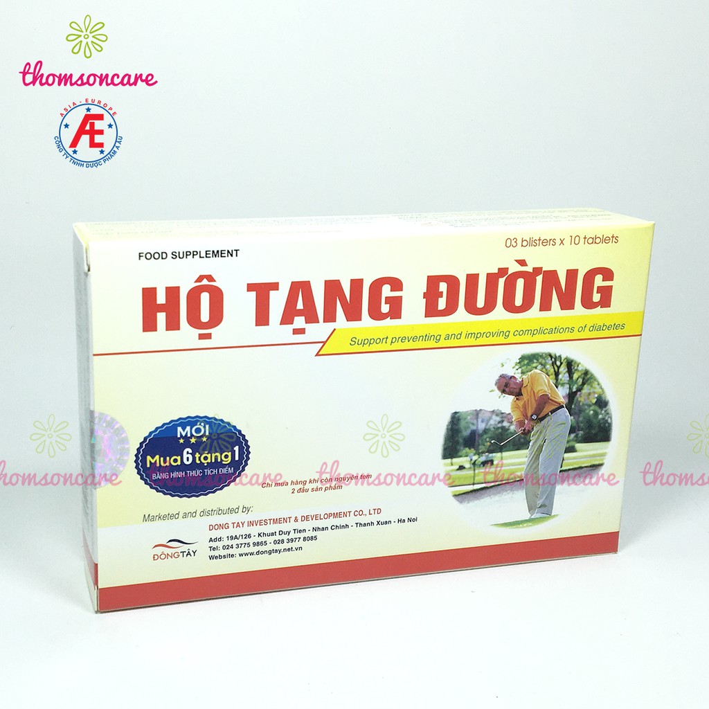 Hộ tạng đường - Mua 6h tặng 1h bằng tem tích điểm Phòng biến chứng bệnh tiểu đường, giảm đường huyết Hộp 30 viên