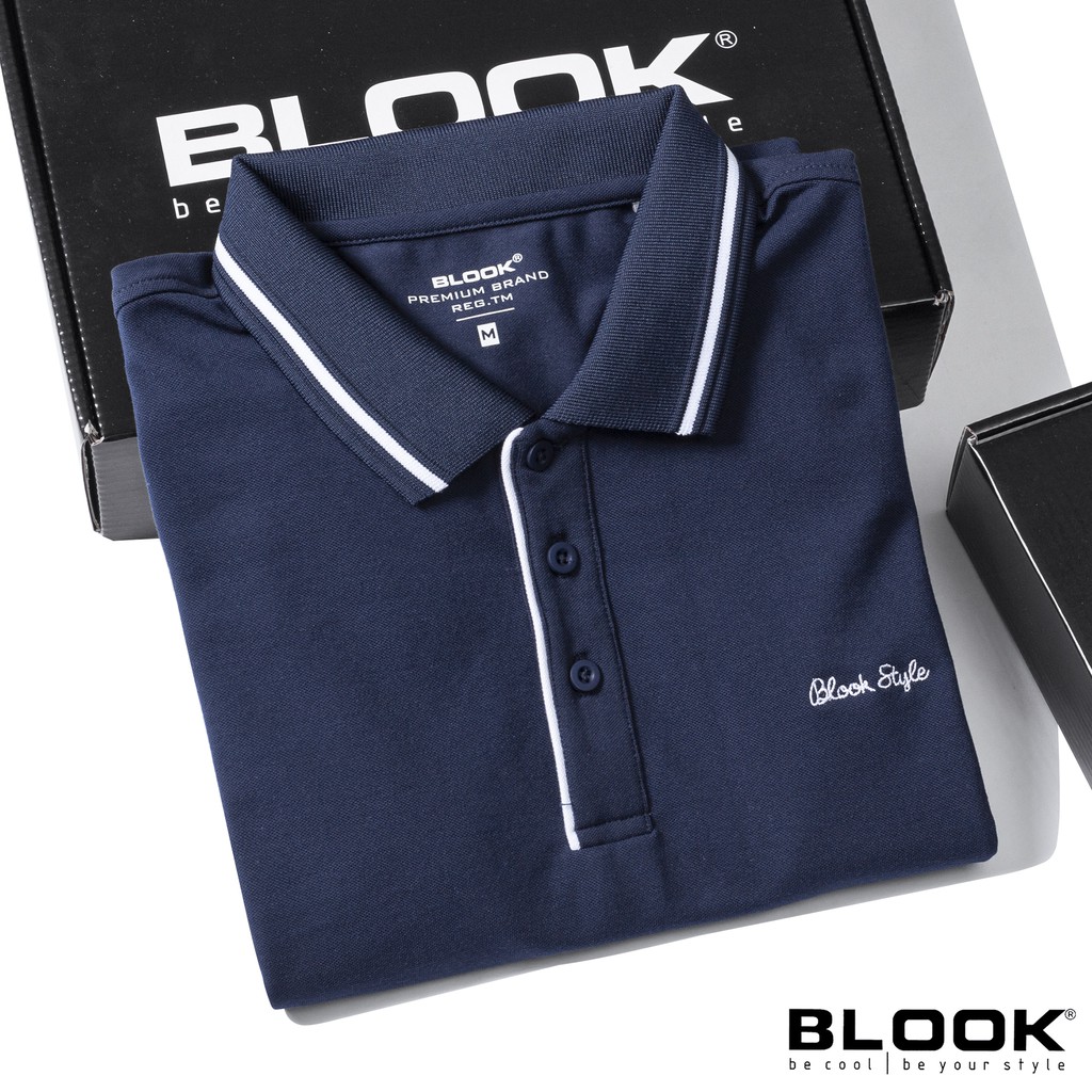 Áo polo nam slimfit BLOOK Vải thun cotton thêu logo đơn giản 33086  (HÌNH THẬT)