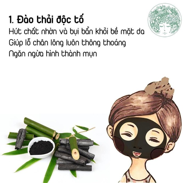Bột than tre hoạt tính 100% Organic - trắng răng, thải độc tố cho da , Bột thiên nhiên handmade