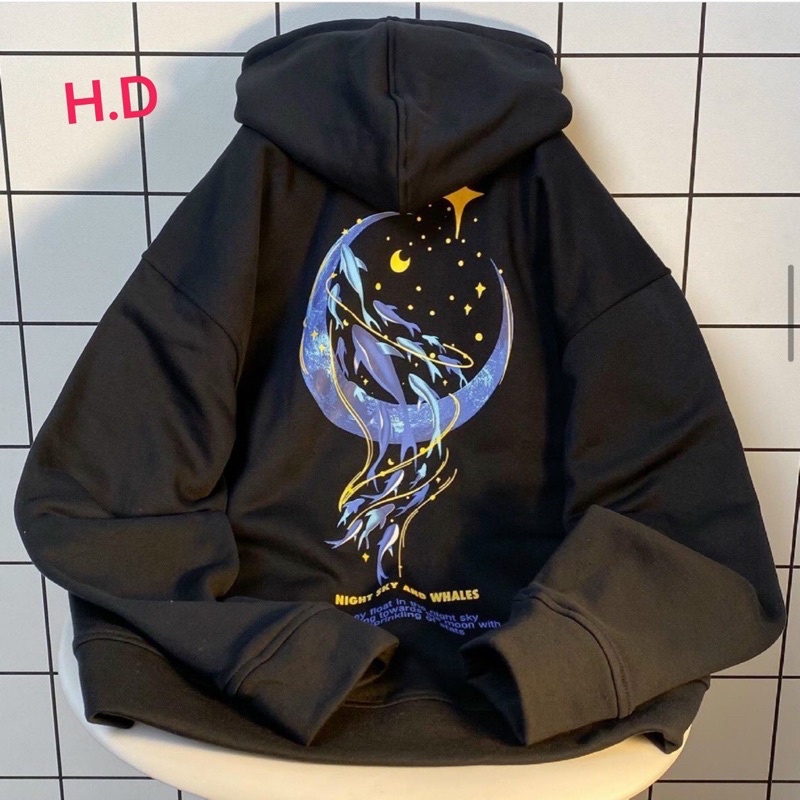 Áo hoodie cá sky