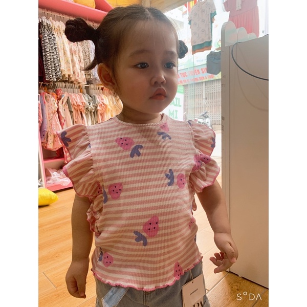 Áo cộc tay bé gái Zara auth săn sale