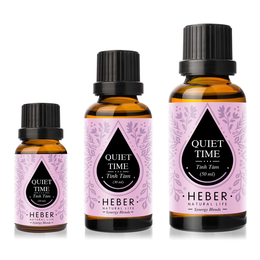 Tinh Dầu Tĩnh Tâm Heber- Quiet Time Blend, Cao Cấp Nhập Khẩu, Thiên Nhiên Nguyên Chất, Xông Thơm Phòng, 10ml/30ml/50ml