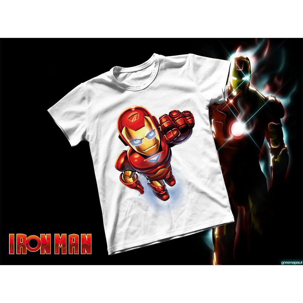 Áo thun Cotton Unisex - Movie - Iron Man - Iron man chibi