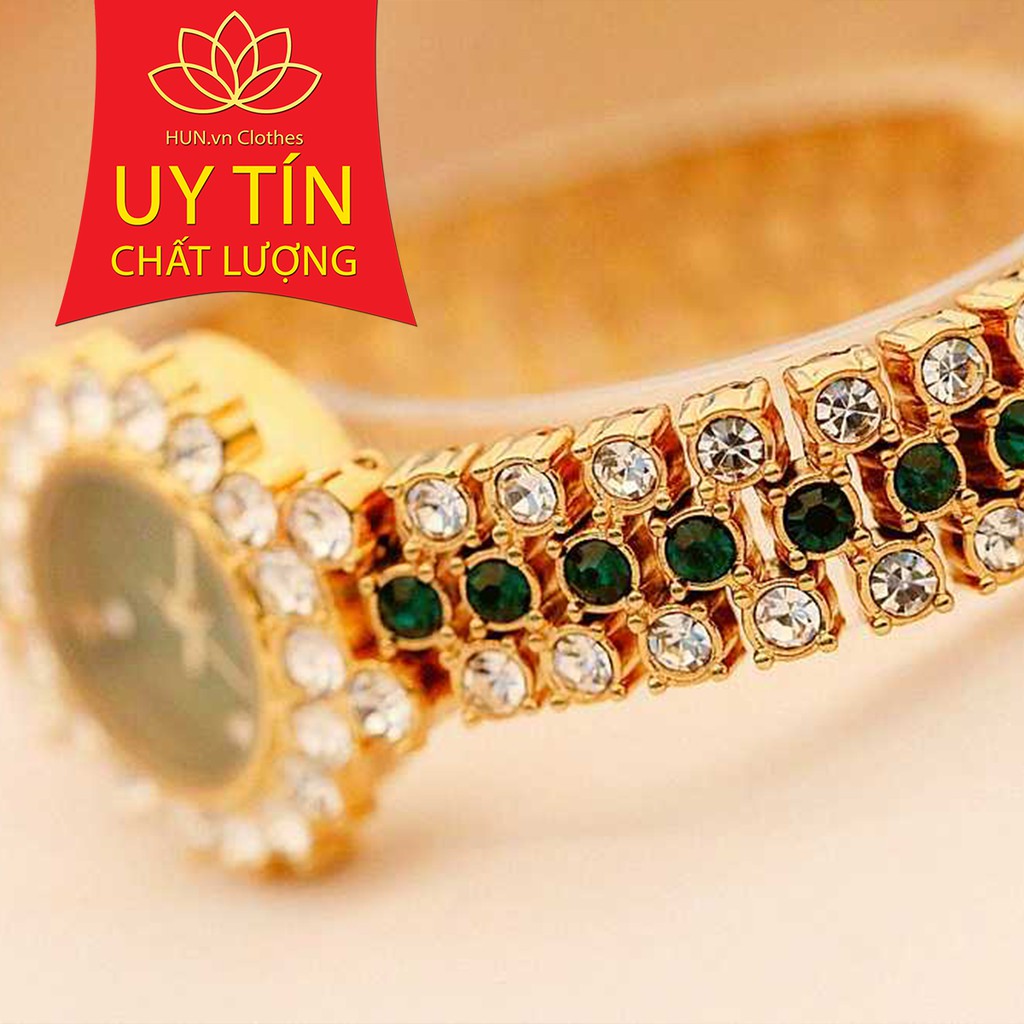 Đồng hồ nữ Bee Sister Korea viền đá xoay + tặng lắc tay cao cấp và pin cao cấp | BigBuy360 - bigbuy360.vn